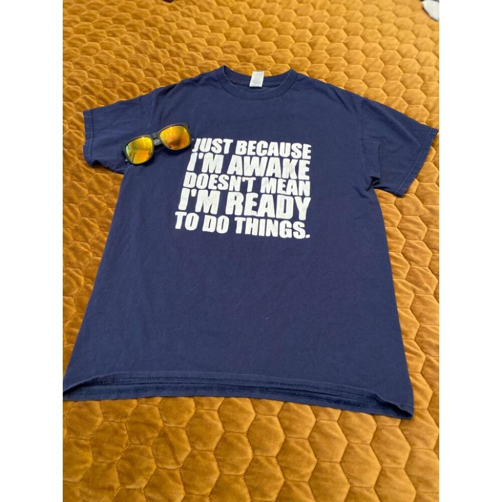 Funny Gildan Navy Blue Graphic Tee
